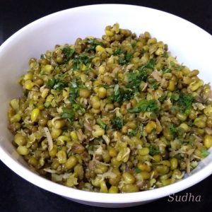 Mugachi Usal (मुगाची उसळ जिरं खोबरं घालून) 