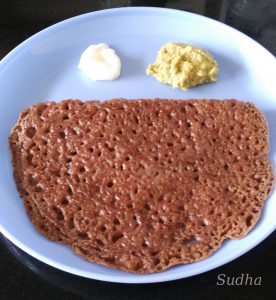 Nachani Dosa / Ragi Dosa / Finger Millet Dosa