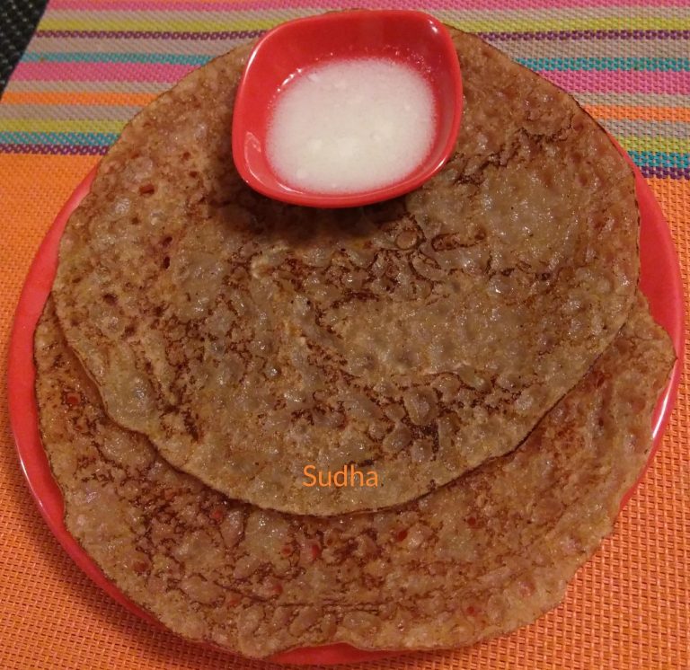 Goad Ghavan (गोड घावन) / Sweet Pudla - (Sweet Crepes) | My Family Recipes