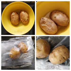 Cook Potatoes in Microwave (मायक्रोवेव्ह मध्ये बटाटे शिजवणे )