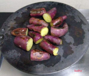 Bhajaleli Ratali (भाजलेली रताळी) - Roasted Sweet Potato